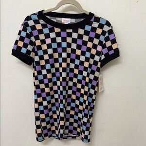 NWT LuLaRoe Liv XXS Checkered Top